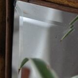 Vintage bamboo wall mirror 50's