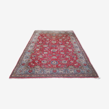 vintage handmade Persian oriental carpet Ghoum 318 x 215 cm