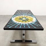 Vintage design ceramic tile coffee table 'Art'