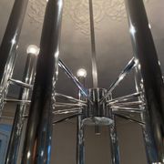 Very large vintage 12-light chandelier by Sciolari - 1970s (Space Age)