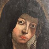 Virgin Mary painting on canvas from the 17th century anonymous 49 cm by 38 cm Italian school