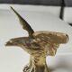 Eagle figurine sculpture with outstretched wings, in solid brass. Size 8 x 15 cm