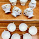 Antique Empire XIX coffee service for 6 cups, porcelain from Paris.
