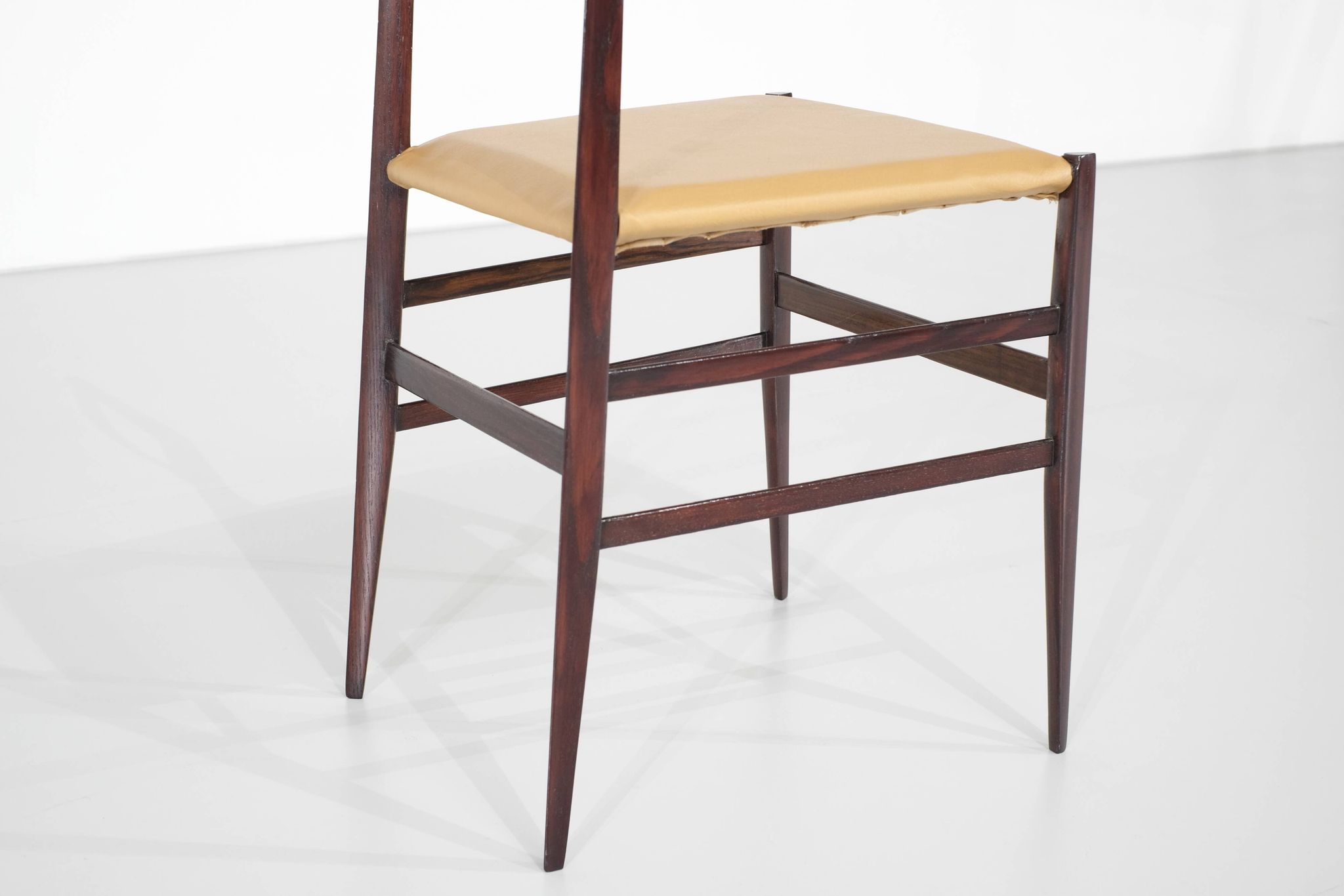"Superleggera" chair in wood, created by Gio Ponti for Cassina, Italy.