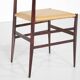 "Superleggera" chair in wood, created by Gio Ponti for Cassina, Italy.