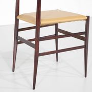 "Superleggera" chair in wood, created by Gio Ponti for Cassina, Italy.