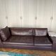 CINNA Brown leather sofa 4 seats Exclusive model Didier Gomez