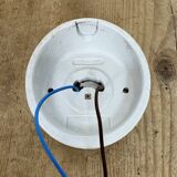 Applique murale vintage en porcelaine blanche, années 1970