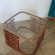 Table basse vintage - Bambou rotin et verre - Année 80 - Beau design
