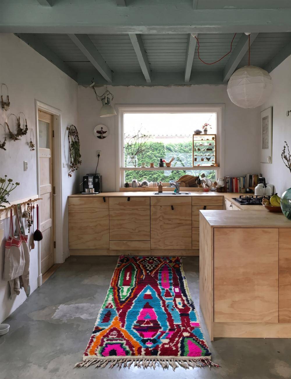 Colourful Berber Rug - 254 x 78 cm