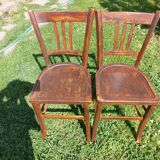 dark wooden bistro chairs