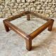 Table basse bois et verre