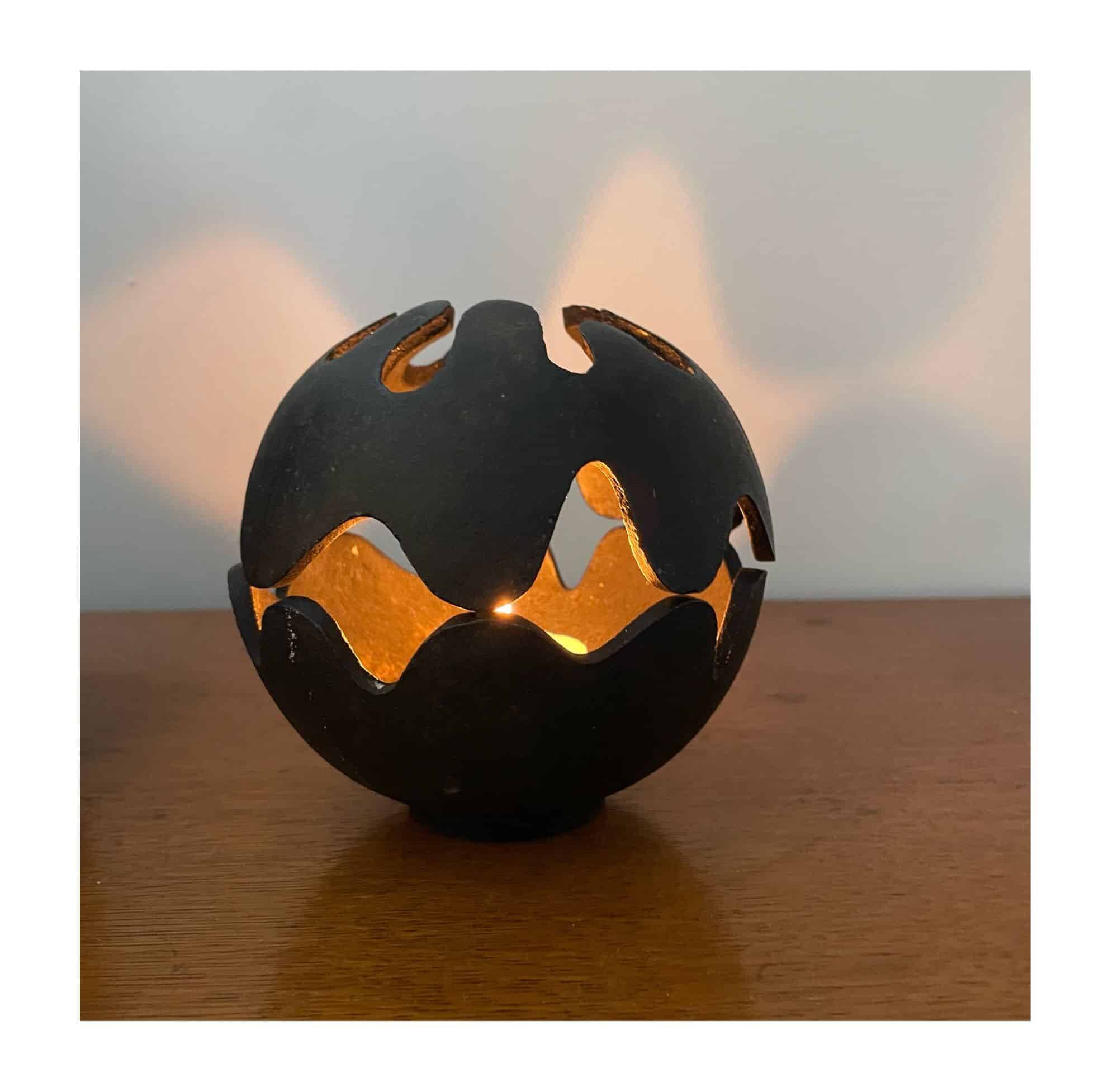 'Pumpkin' candle holder, Christel & Christer Holmgren for Illums Bilighus