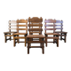 Vintage brutalist dining chairs, set of 6 - 1960s