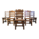 Vintage brutalist dining chairs, set of 6 - 1960s
