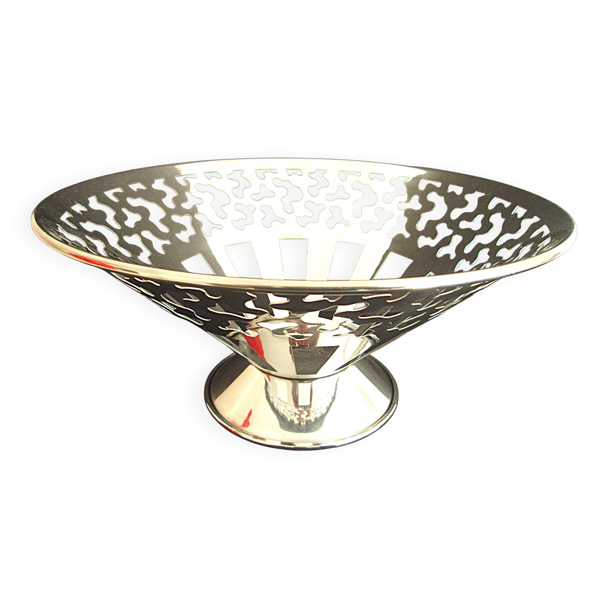 Vintage 1987 George Sowden Bodum Sereno  Memphis Style stainless steel bowl