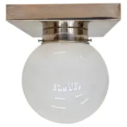 Design Chrome and glass Bauhaus Ceiling Lamp / Flushmounts, 1930s