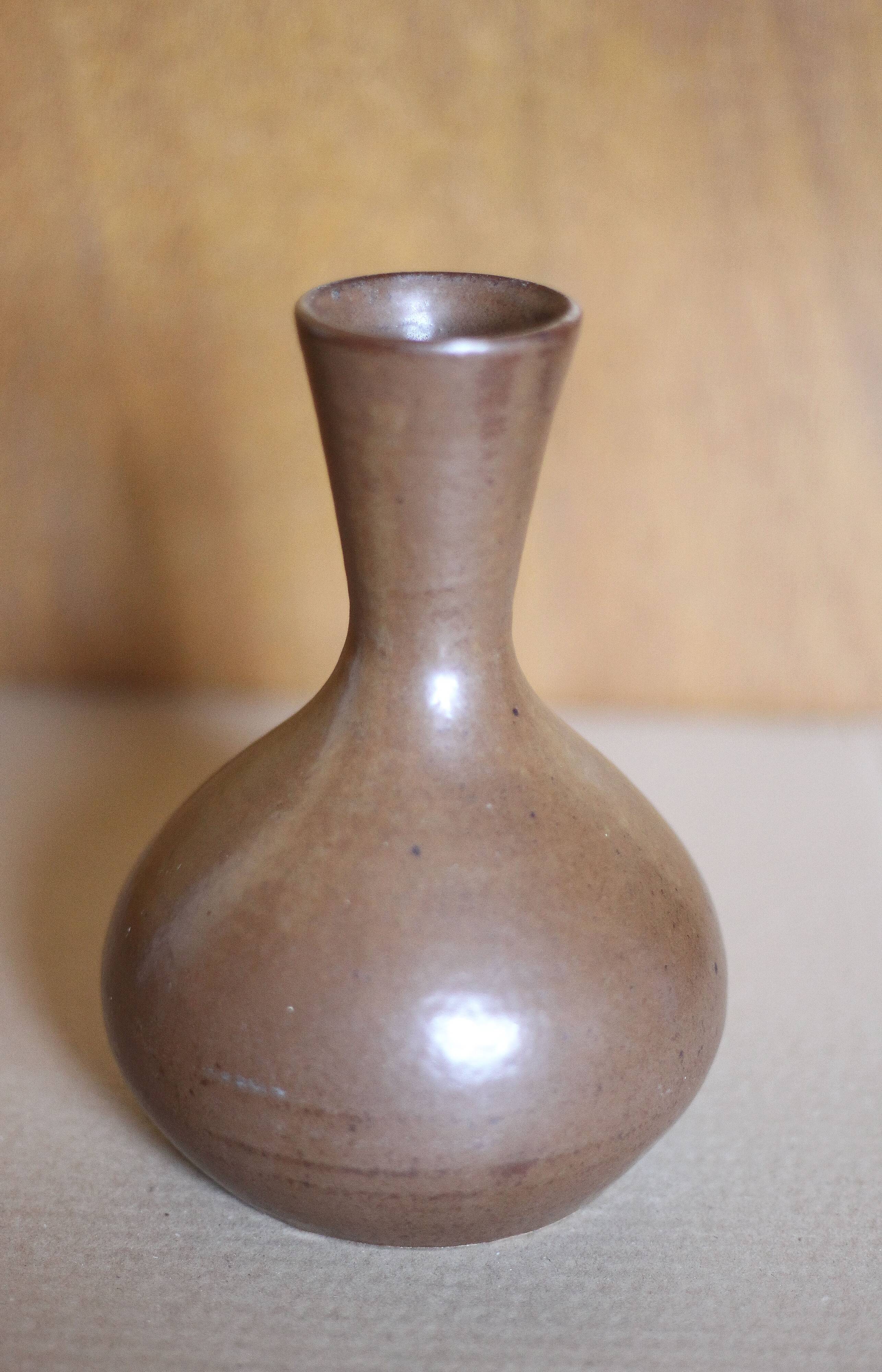 Vintage stoneware vase, flower pot, ball vase with neck, collection