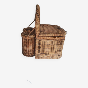 Rattan and wicker basket