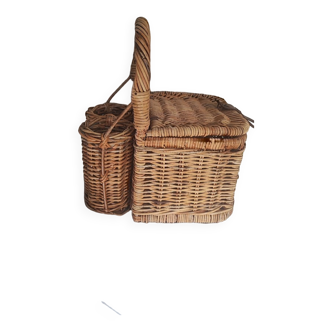 Rattan and wicker basket