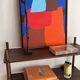 Figurative art couple blue background signed