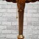 Large solid bronze art nouveau lamp 1900, tiffany lampshade 55x30 inter with zipper