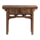 Old pine console with two drawers – China, circa 1930