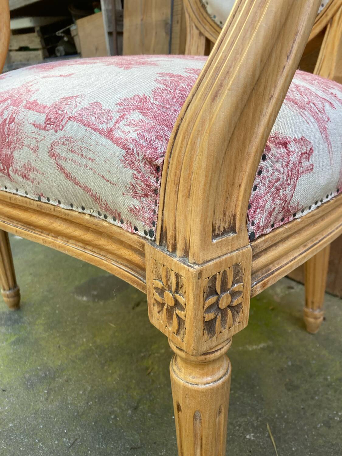 Louis XVI medallion armchair