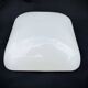 Large square ceiling or wall light in opaline white milk glass