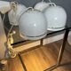 4 lampes suspensions Space Age blanches Philips 201-110, années 1970