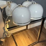 4 lampes suspensions Space Age blanches Philips 201-110, années 1970