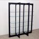 Wood and glass bookcase/display cabinet attributed to Bernini, 1970s.