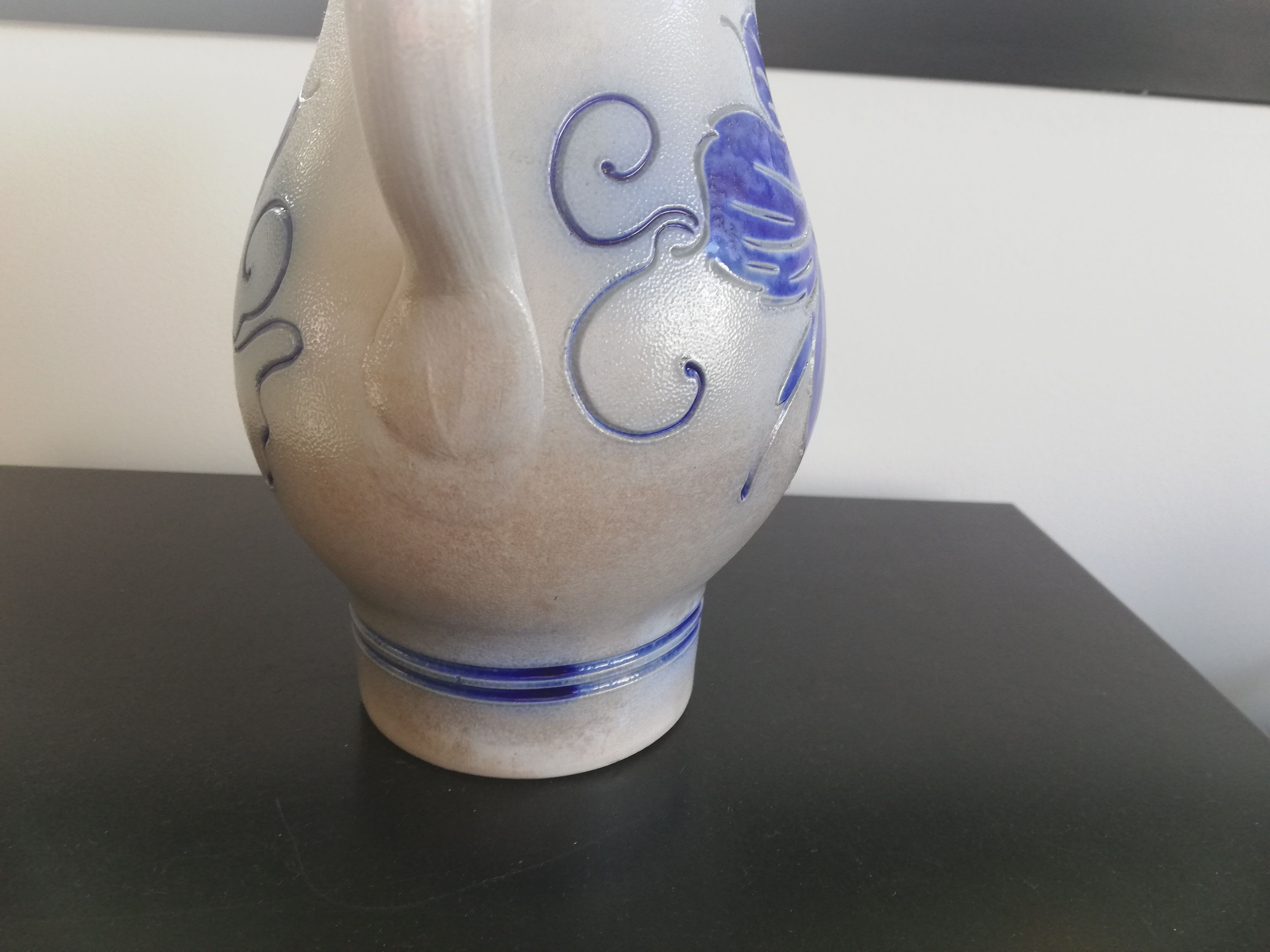 Pitcher in grey and blue Alsace sandstone