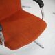 4 "space age" armchairs, chrome steel base