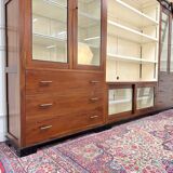Large Classic English Art Deco Bookcase Library Cabinet