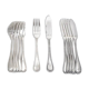 Christofle Rubans model, 6 fish cutlery, 12 pieces in silver-plated metal.