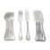Christofle Rubans model, 6 fish cutlery, 12 pieces in silver-plated metal.