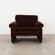 Brown armchair Coronado, Italian design, 1960s, manufacturer: B&B Italia, d