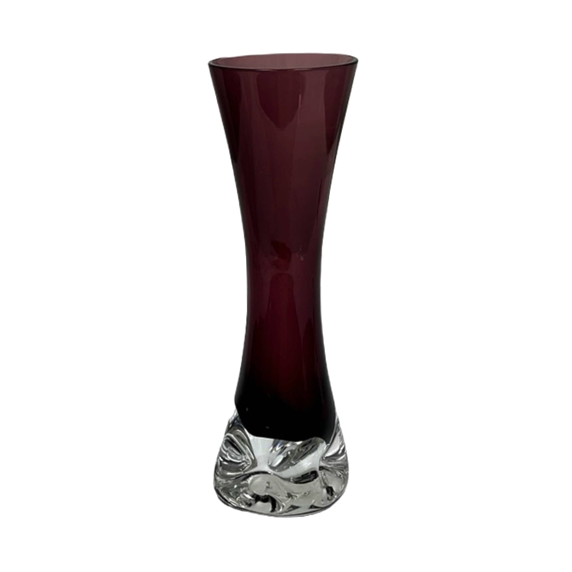 Ingrid Glashütte "Lord Nelson" burgundy vase, Germany 1960s