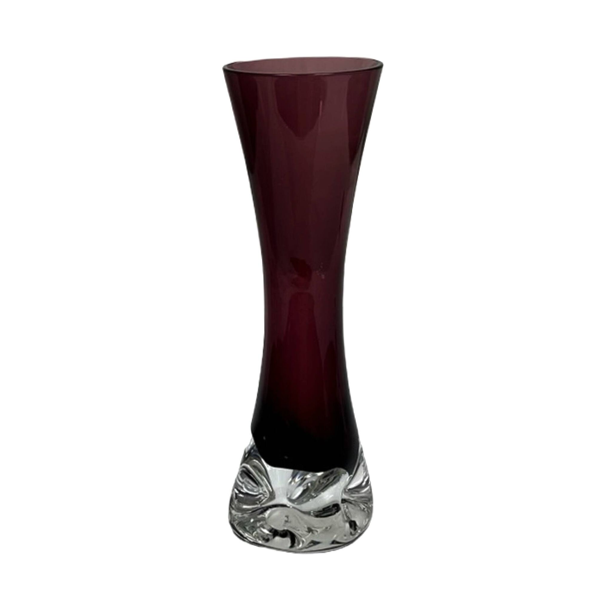 Ingrid Glashütte "Lord Nelson" burgundy vase, Germany 1960s