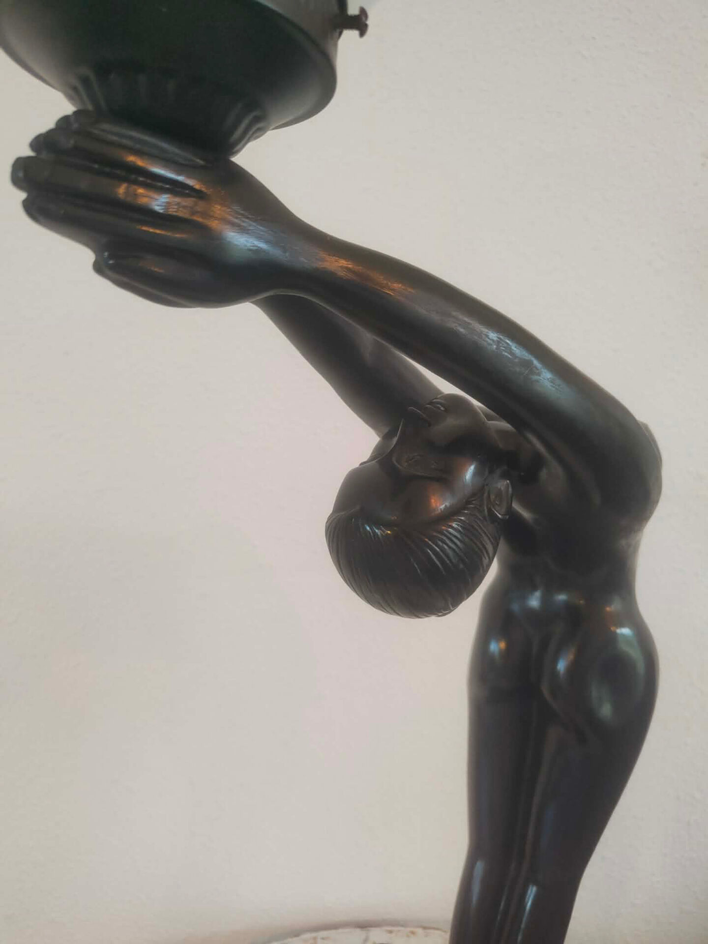 Art Deco woman lamp 72 cm in height