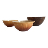 Lot of 3 old eared and artisanal bowls