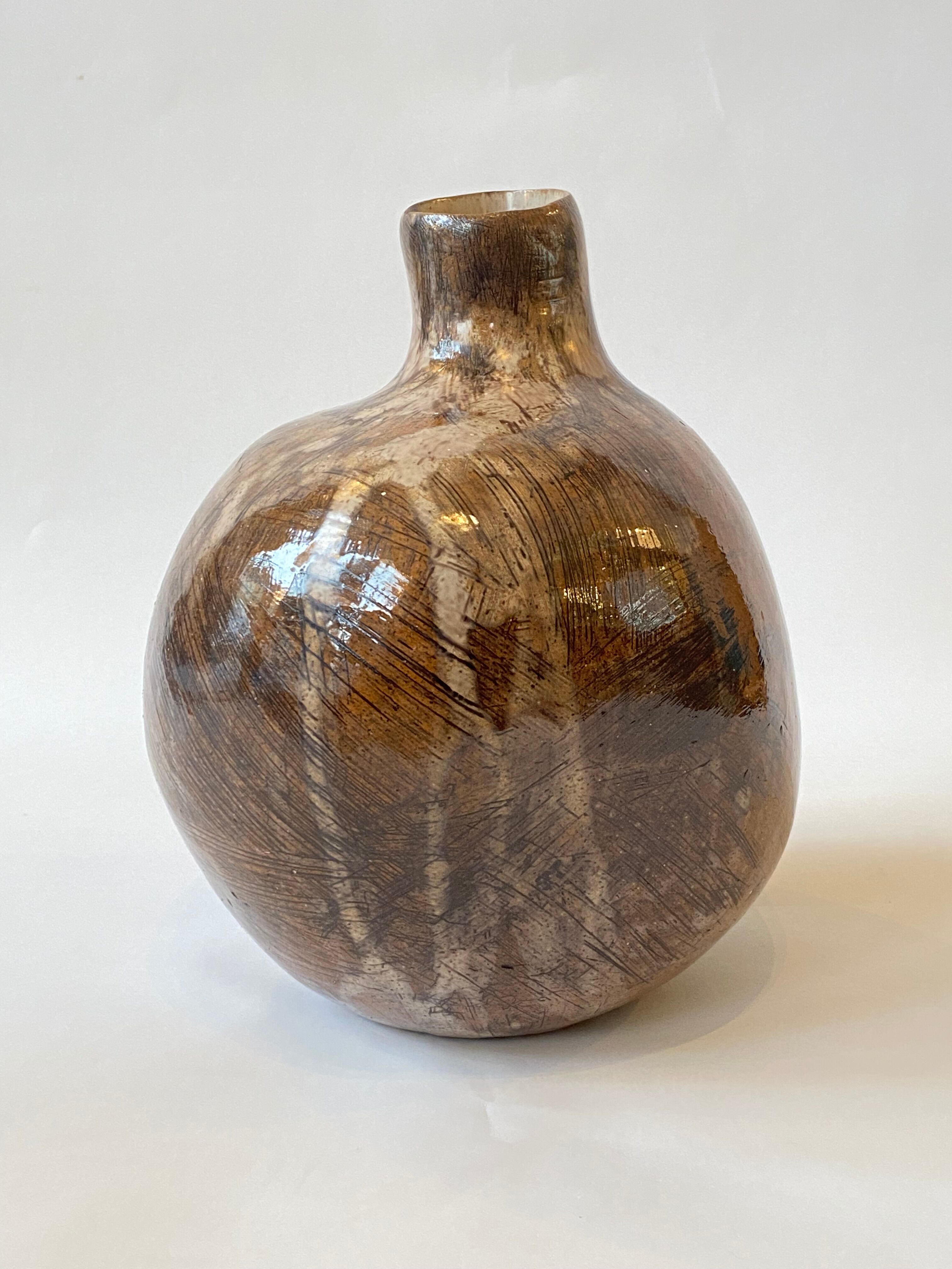Free-form contemporary ceramic vase