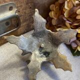 Brass leaf candle holder