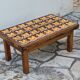 Vintage ceramic coffee table – Heraldic griffon decor – 1970