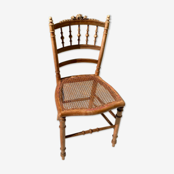 Chaise cannée de style Louis  XVI