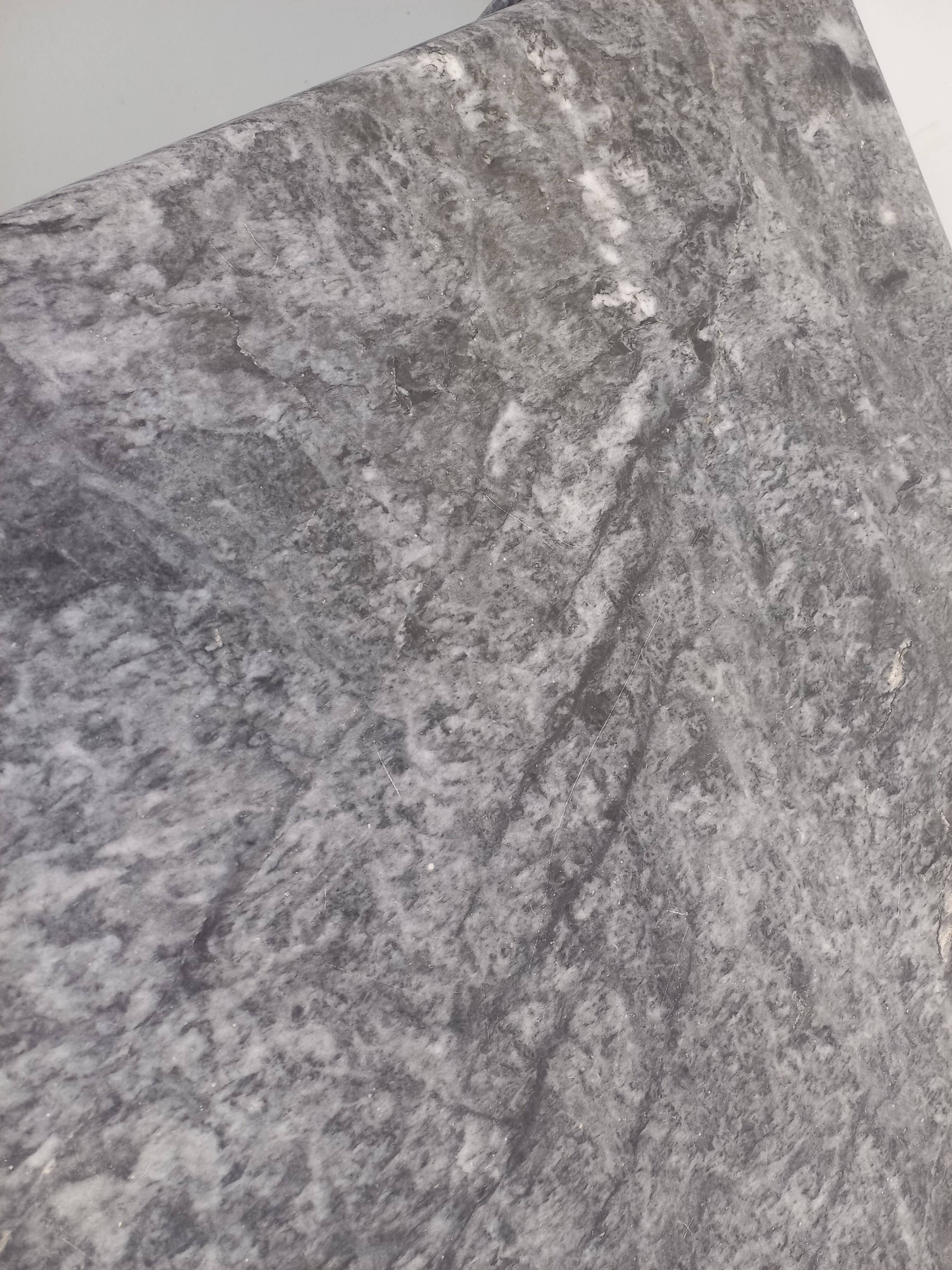 Vintage grey marble coffee table from the 1970s.