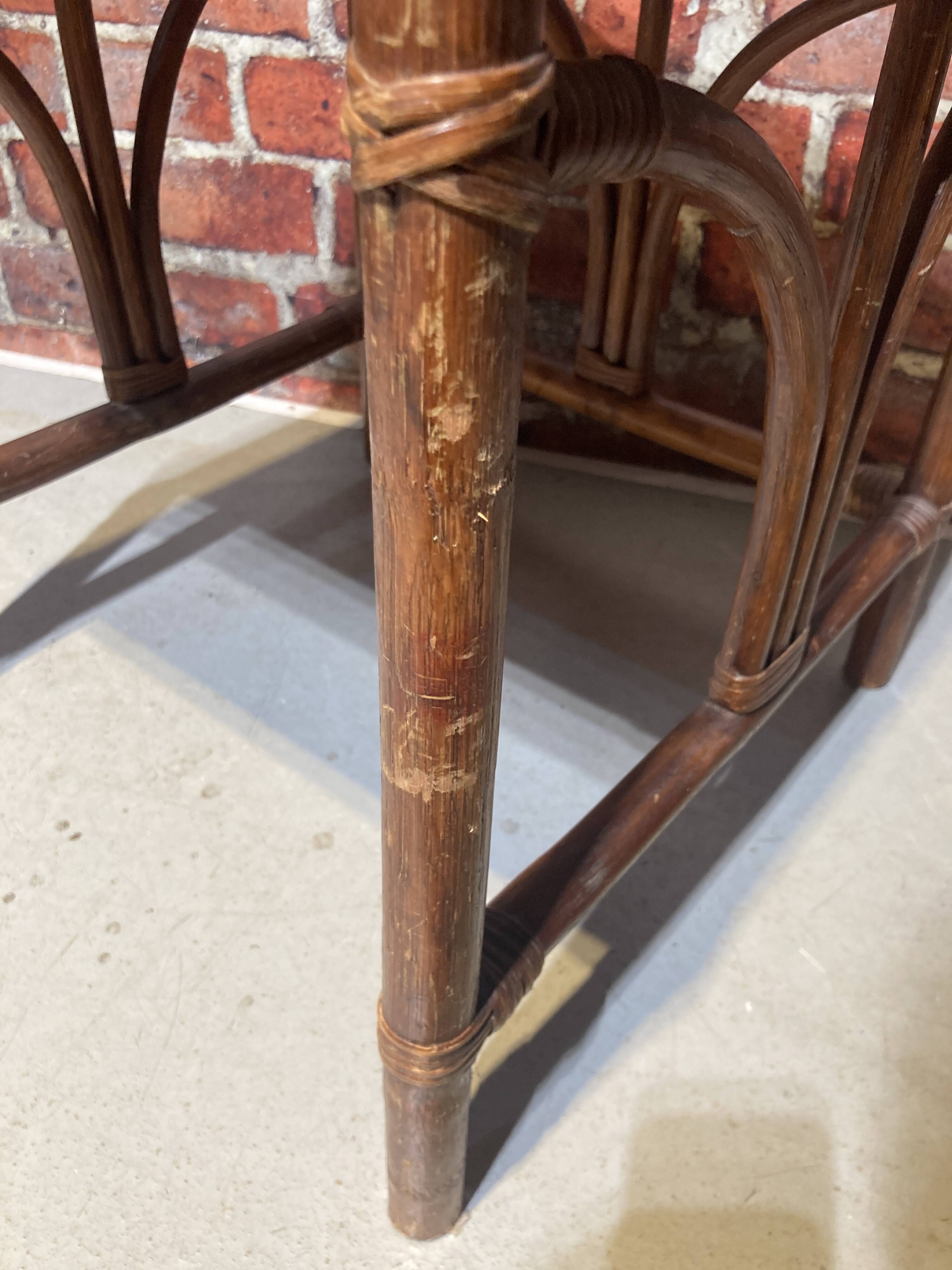 Rattan nesting table