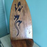 African chair engraved salamander