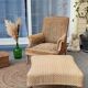 Napoleon III armchair with its 4 original castors - its footrest